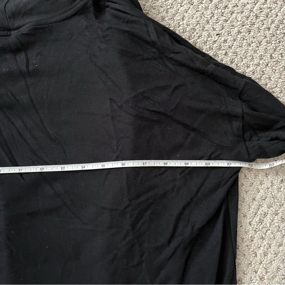 Lou & Grey Open Front Long Pocket Duster Cardigan Sweater Black - Picture 7 of 9